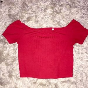 Pacsun off the shoulder crop top